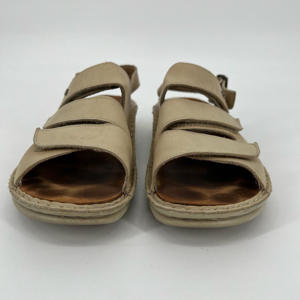 Finn Comfort Sylt Sandal EU 40 US 9 Rock Tan Leather Strappy Fisherman Germany - Picture 2 of 11